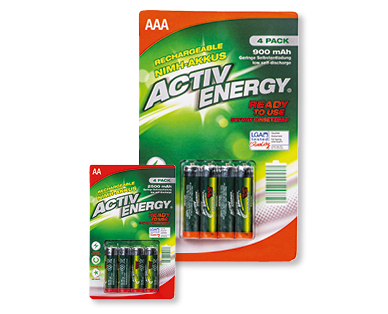 Accus prêts à l'emploi ACTIV ENERGY(R)