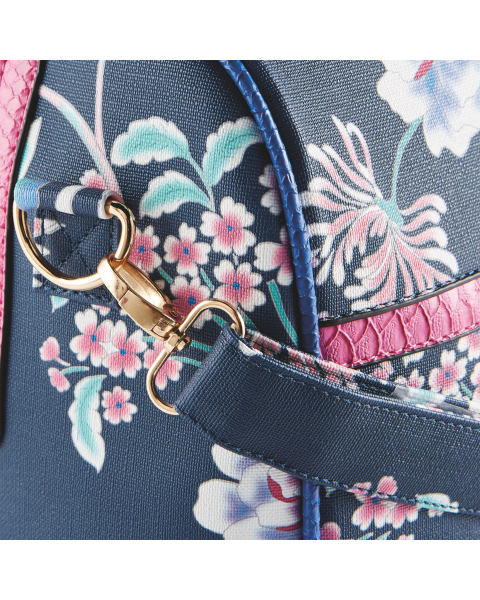 Avenue Navy Floral Travel Holdall
