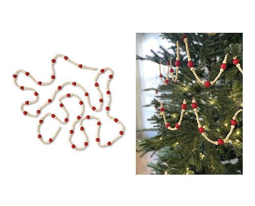 Merry Moments Holiday Wooden Beaded Garland