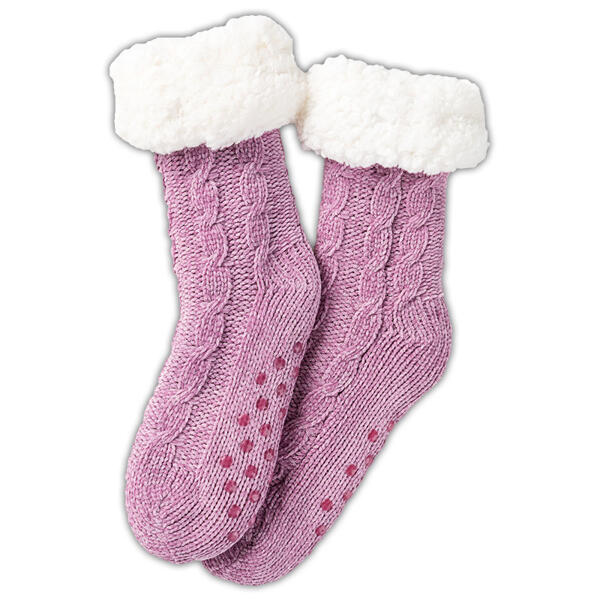 Chenille-Homesocks mit Glitzer