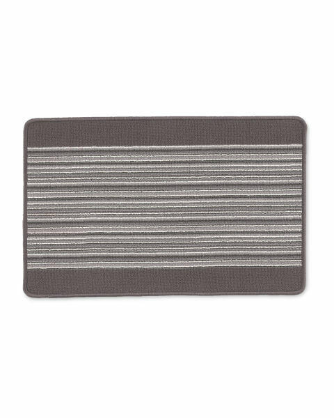 Grey Barcode Washable Kitchen Mat