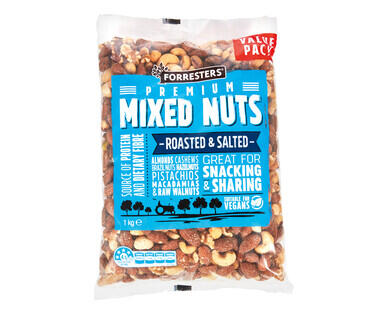 Forresters Roasted & Salted Mixed Nuts 1kg