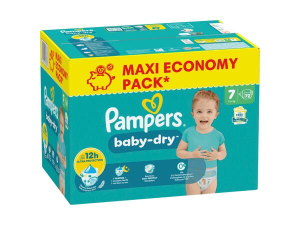 Couches Pampers baby-dry pack maxi taille 7