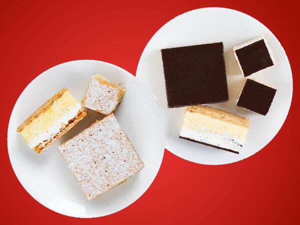 Cremeschnitte oder 3-Color-Schnitte