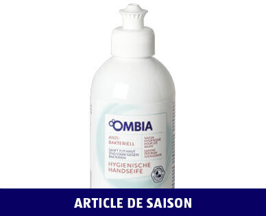 OMBIA
SAVON POUR MAINS ANTIBACTÉRIEN