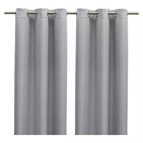 84" Room Darkening Window Curtains - Gray, 2 pack