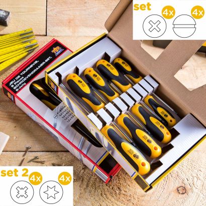 Jeu de tournevis, 8 pcs