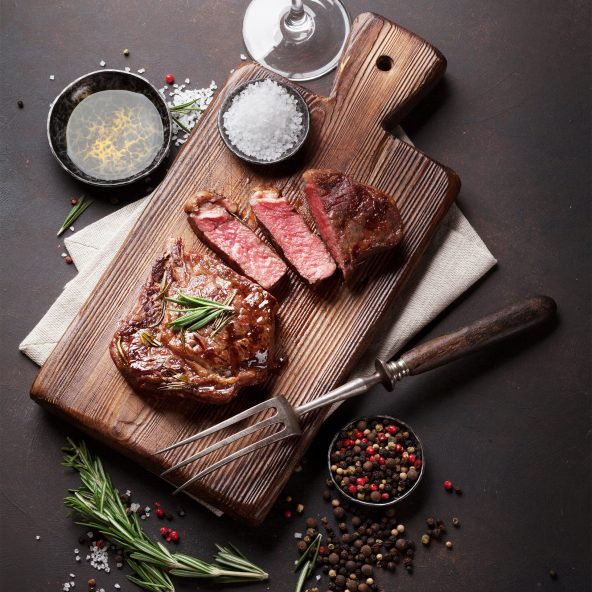 Marineret striploin steak
