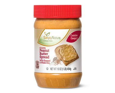 SimplyNature Crunchy Peanut Butter Spread With Flaxseed & Whole Chia