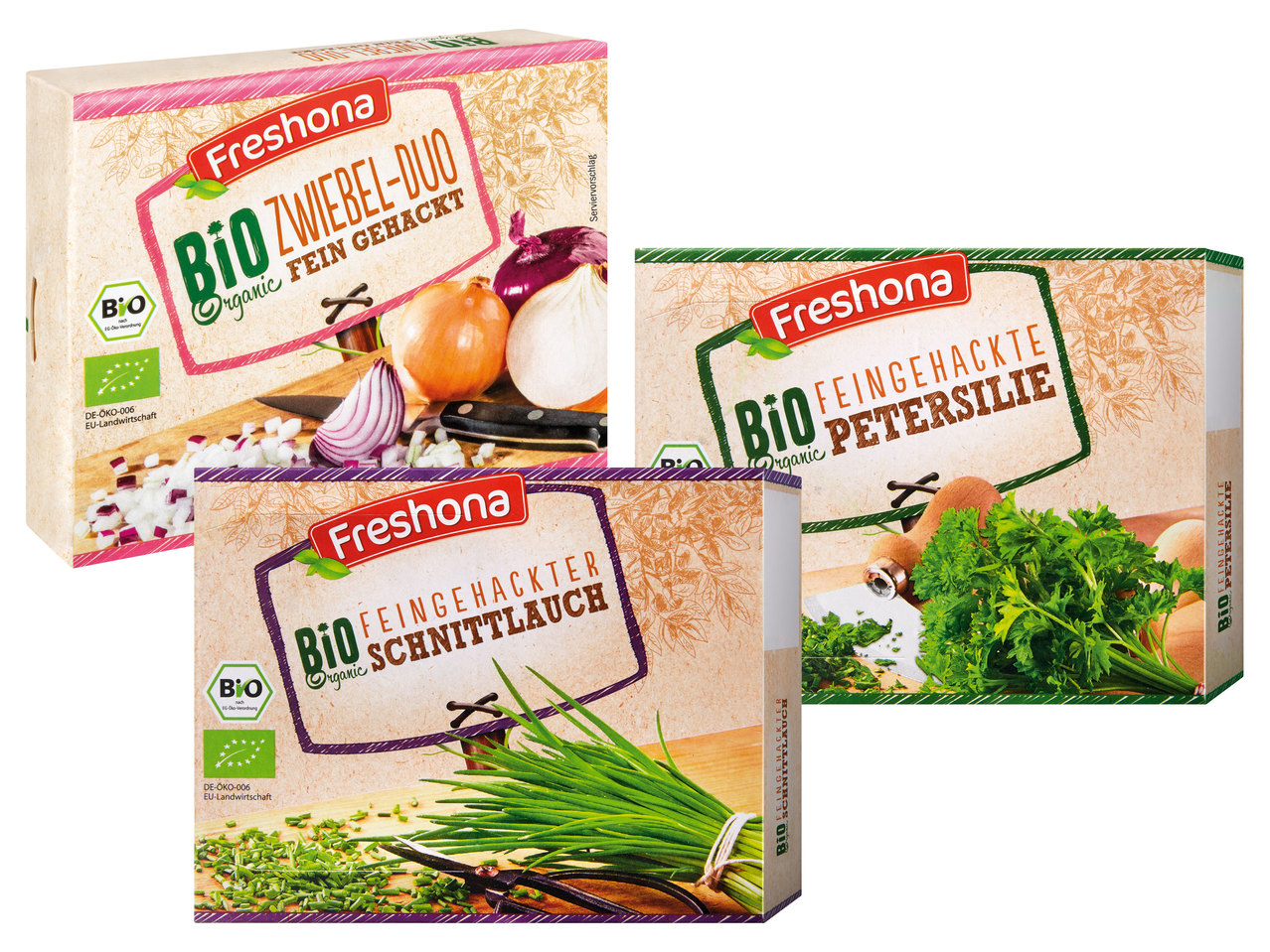FRESHONA Bio-Kräuter/Zwiebel-Duo
