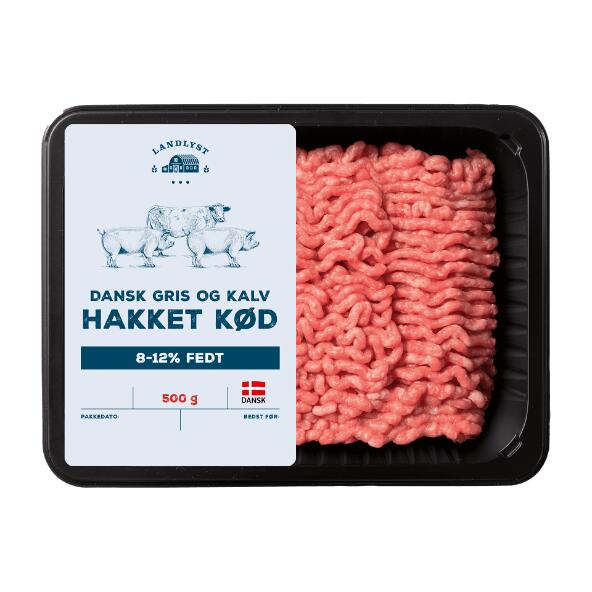 Hakket kød af dansk gris og kalv