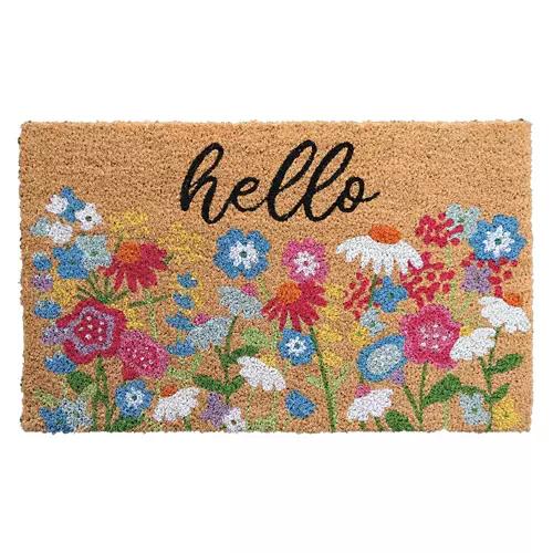 18" x 30" Spring Coir Mat - Hello Floral