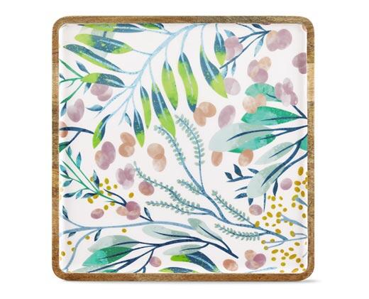 Crofton 
 Enameled Wood Serving Tray