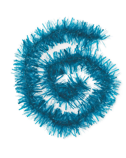 2m Turquoise Christmas Tinsel