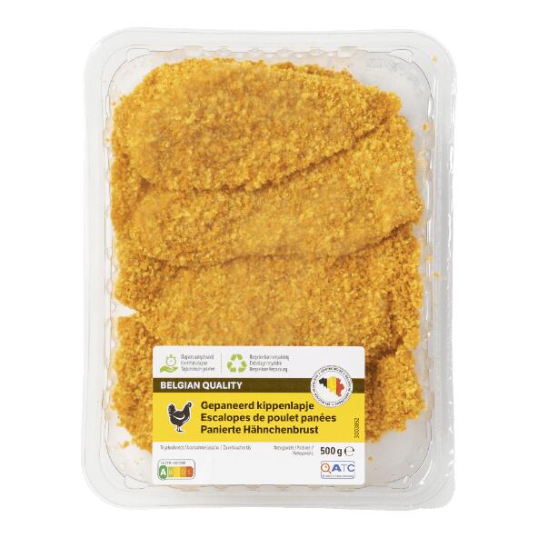 Escalope de poulet panée