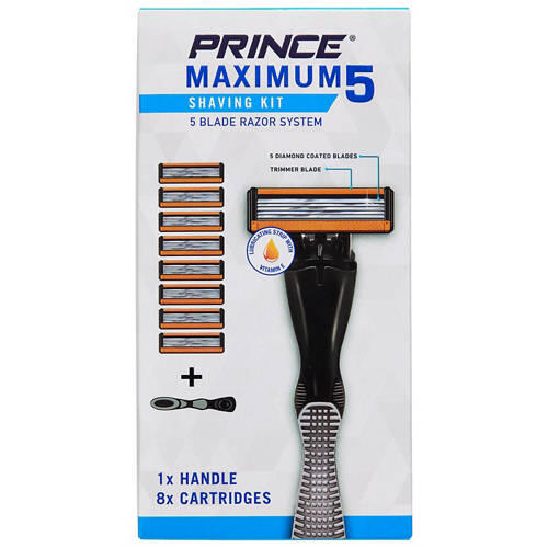 Maximum Men's 5 Blade Razor Shaving Kit