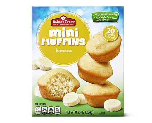 Baker's Treat Strawberry or Banana Mini Muffins - Aldi - US - Specials ...