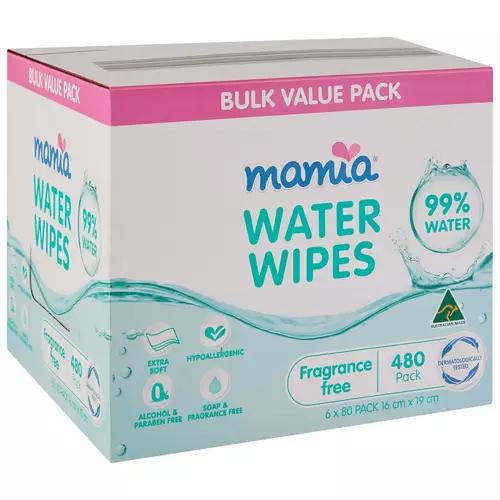 Baby Water Wipes 6x80 Pack