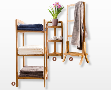 Mobiletti da bagno di bambù LIVING STYLE