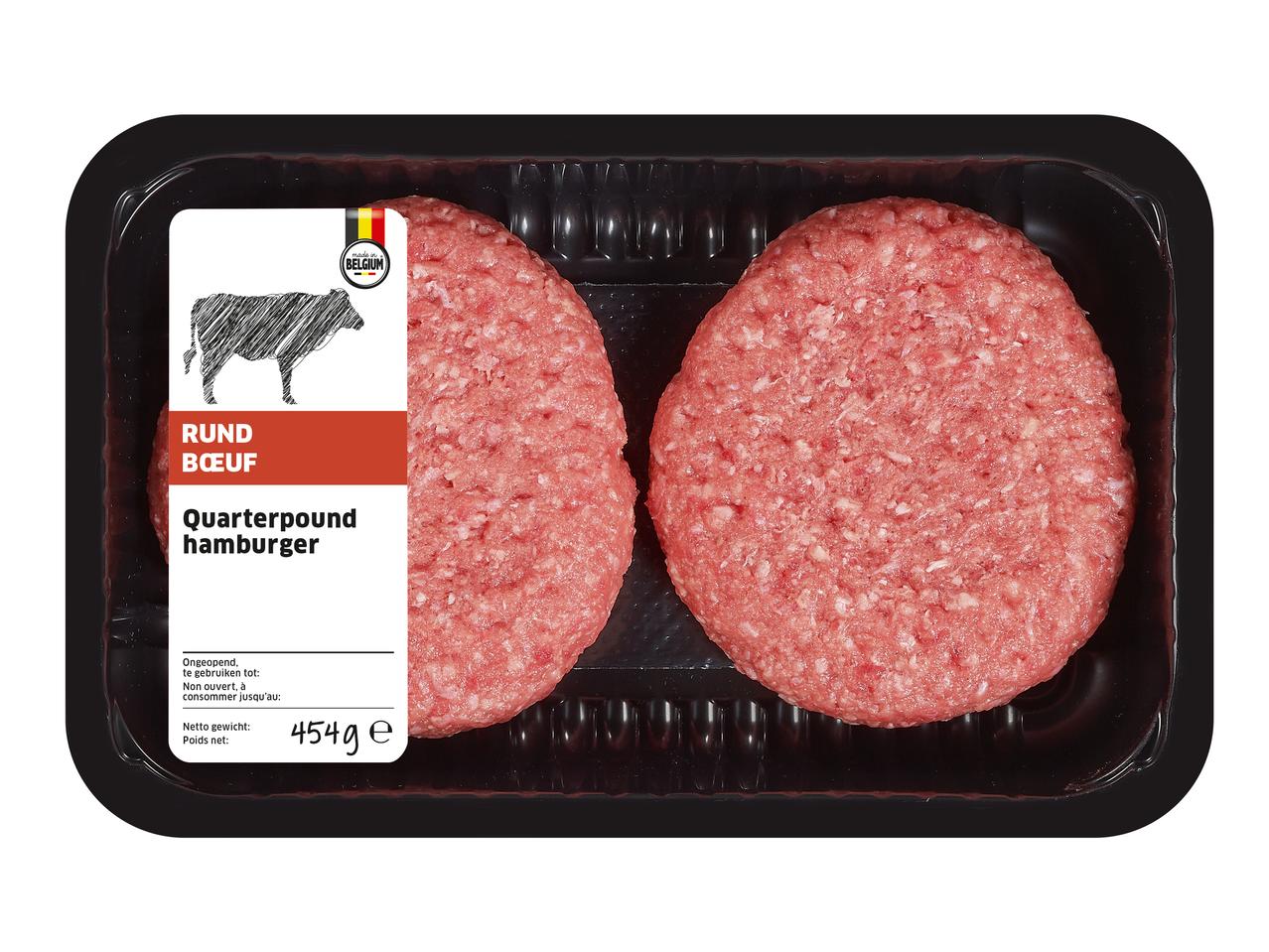 Quarter-pound hamburger