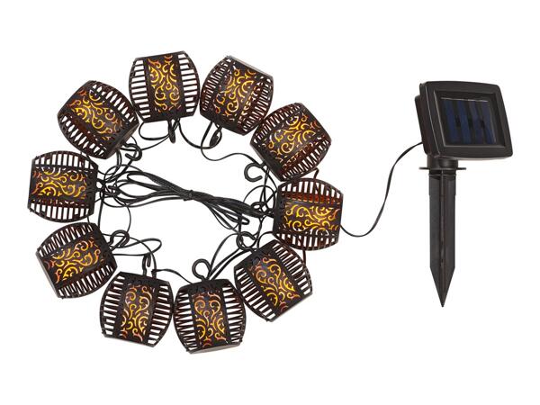 Livarno Home Solar Flaming Lantern String Lights