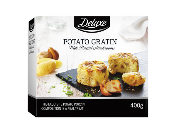 Potato gratin with mushrooms