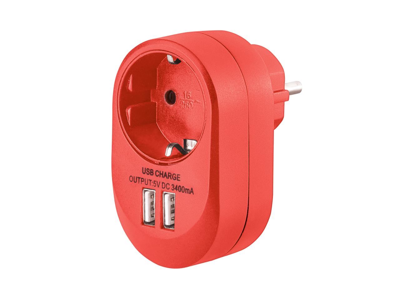 USB Socket Adaptor con 2 USB Ports