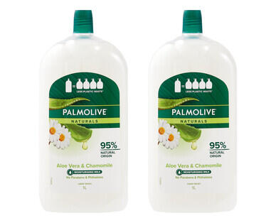 Palmolive Naturals Aloe Vera & Chamomile Liquid Soap Refill 2 x 1L