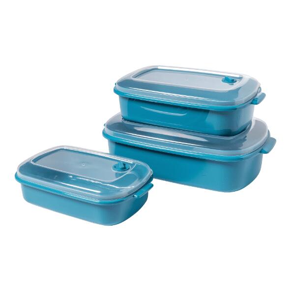 HOME CREATION KITCHEN(R) 				Boîtes pour micro-ondes, 3 pcs