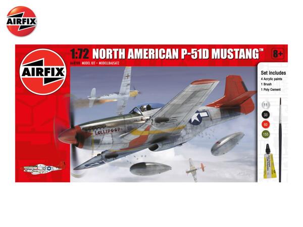 Airfix Mustang P51-D Model Kit Starter Set