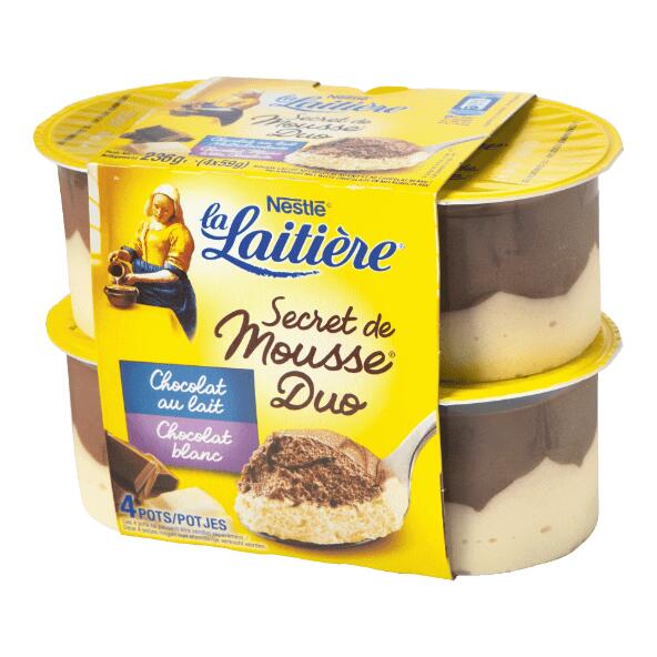 LA LAITIÈRE(R) 				Duochocolademousse, 4 st.