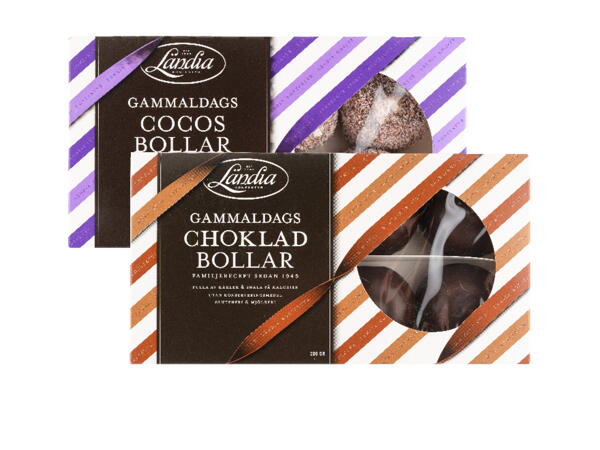 Ländia gammaldags choklad- och cocosbollar