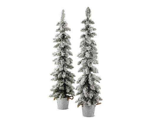 Merry Moments 
 Flocked Potted Trees