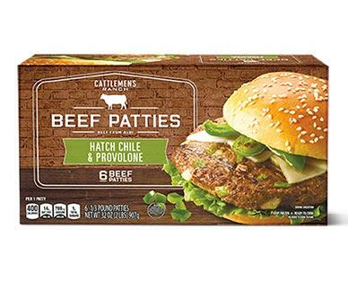 Cattlemen's Ranch 
 Hatch Chili or Sriracha Seasoned Beef Patties