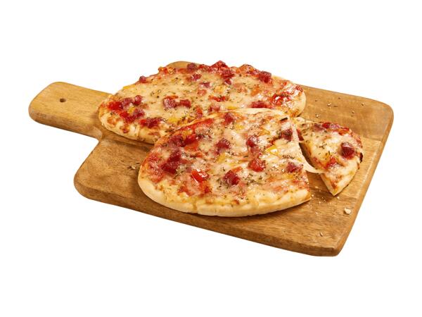 Pinsa au feu de bois tomate-mozzarella