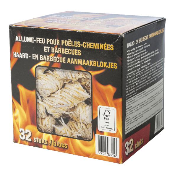 Blocs allume-feu, 32 pcs