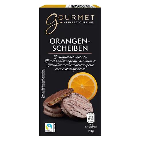 GOURMET FINEST CUISINE Orangenscheiben in Schokolade, Zartbitter