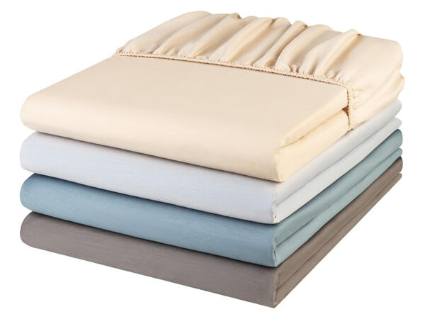 LIVARNO home Saténové napínací prostěradlo, 90-100 x 200 cm