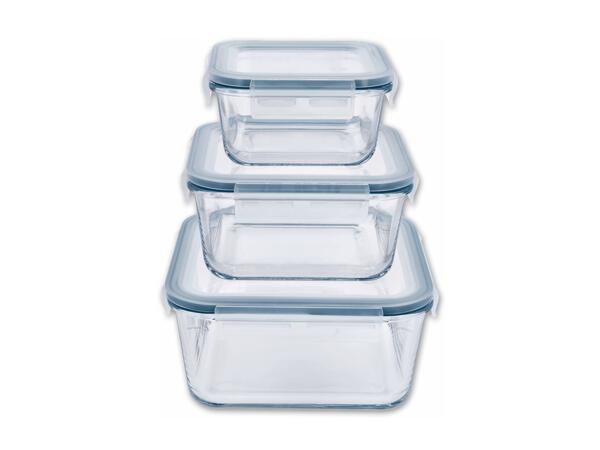 Glasfrischhaltedosen-Set, 3-teilig