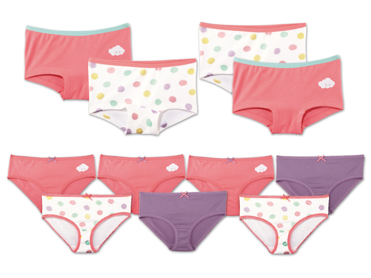 LUPILU(R) Mädchen Slips, 7 Stück oder Pantys, 4 Stück1