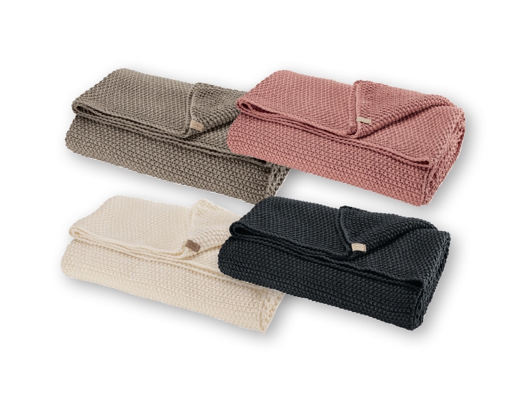 MERADISO Knitted Plaid Throw