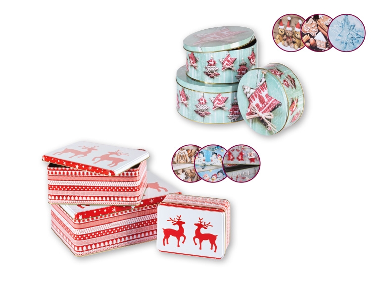 Melinera Christmas Storage Tins