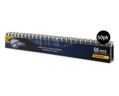 Alkaline Batteries AA or AAA 50pk