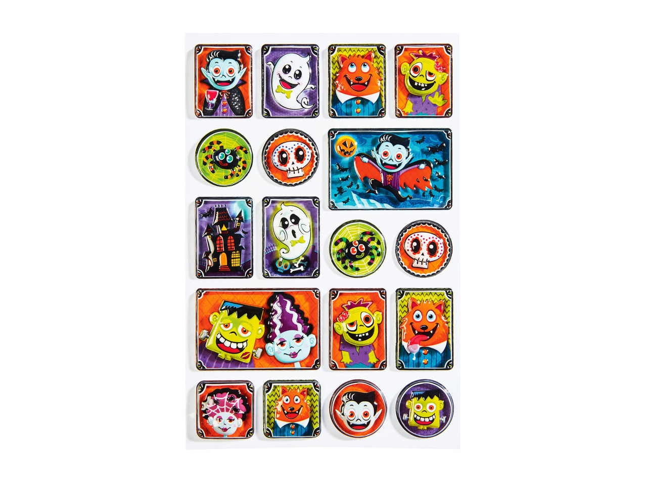 Fluorescent or 3D Halloween Stickers