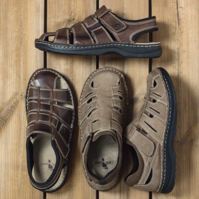 Lederen sandalen voor heren