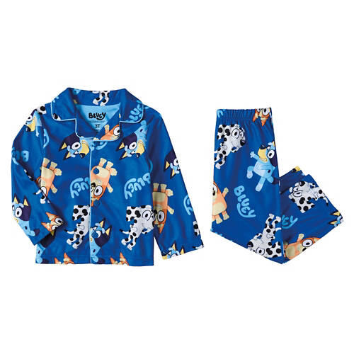 Children's Bluey Coat Pajama Set - Blue, S
