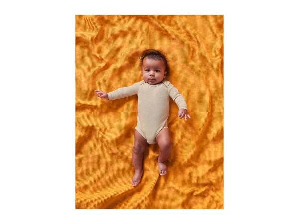 Lupilu Beige Baby Long-Sleeve Bodysuits - 3 Pack