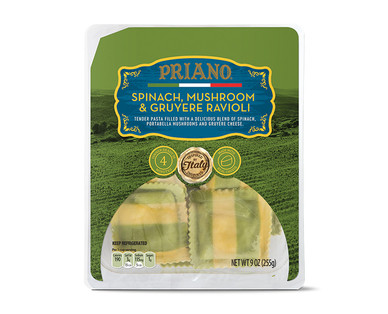 Priano Spinach & Mushroom or Goat Cheese & Tomato Ravioli