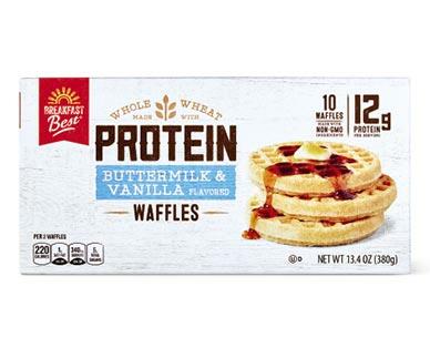Breakfast Best 
 Protein Buttermilk & Vanilla Waffles