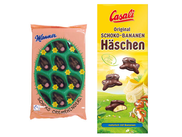 Casali/Manner Schokobananen Häschen oder Cremehenderl